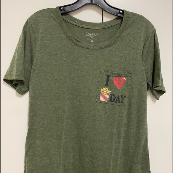 green soft short sleeve shirt - Picture 3 of 5